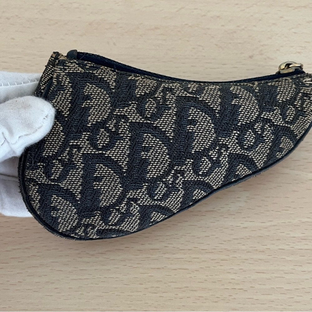 Christian Dior Trotter Coin Purse Oblique Saddle Vintage - Picture 12 of 15